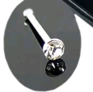 Steel Nose stud piercing body jewelry clear stone